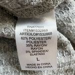 Chaser  Womens Gray Waffle Knit Thermal Top Button Long Sleeve Tunic Top … Photo 3