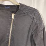 Brandy Melville  Lightweight Moto Zip Jacket: Black Photo 3