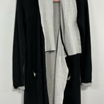 INC Womans  Open Front Cardigan Sweater XS Black Gray Long Sleeve Photo 0