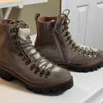 Jeffrey Campbell Taupe Suede Leather Lace-Up Boots Size 8.5 Photo 0