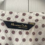 Massimo Dutti  Womens 4 White V Neck Top Medallion Print Corpcore Subtle Photo 1