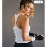 Free People  Movement‎ Women’s M/L Good Karma Long Tank White Sporty Basic New Photo 4