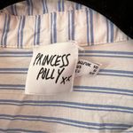 Princess Polly  Women’s Laverne Stripe Long Sleeve Button Down Shirt White Size 6 Photo 1
