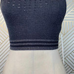 Good American Seamless Lurex Stripe Bra in Black Photo 4