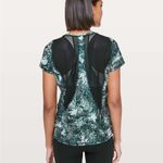 Lululemon Seek The Heat Short Sleeve Workout Shirt White Multi Teal Size 10 Photo 2