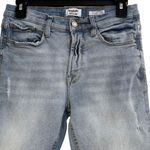 Kensie SZ 4/27 Ultimate High-Rise Skinny Crop Jeans Distressed Frayed Hem Light Photo 1