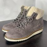 White Mountain Cozy Bootie Women’s Light Gray Pebble Grain Fabric Sz 8.5 Photo 1