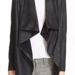 The Kooples  Sport Draped Leather Effect Jacket Sz 4 (US 10)‎ Photo 0