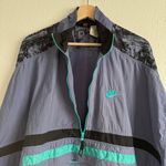 Nike Vintage 90s Purple Blue Teal Retro Anorak Half Zip Windbreaker Jacket Photo 2