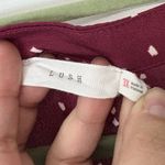 Lush Clothing Lush Women’s Warren Split Neck Blouse Berry-Cream Burgundy Roll Tab Sleeve 3X Photo 3