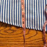 Duffield Lane Blue & White Pin Stripe Sleeveless Collared Tunic Shirt Size XL Photo 8