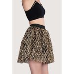 Sugar Lips  Womens Skirt Size‎ Large Gold Black Peacock High Waisted NEW Photo 1