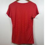 Marine layer Large Striped V-Neck Boyfriend T-Shirt Red Short Sleeve Casual Top Photo 3