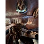 Sabrina Scala Boho Chic Brown Fringe Leather Tote Bag Large Casual Photo 10
