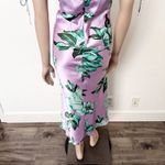 ASOS [ Curve] Purple Green Floral Print Twist Front Satin Midi Dress NWT Size 12 Photo 8