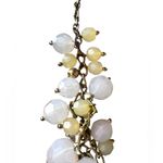 EXPRESS Statement Necklace White Clear Pale Yellow Bauble Beads with Gold Accents Photo 2