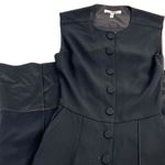 Derek Lam 10 Crosby Size 2 Button Front Cropped Jumpsuit Black Crepe Wide Leg Photo 15