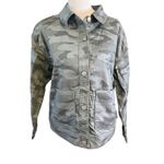 Democracy  Crop Twill Jacket Dusty Slate Size Small NWT Photo 1