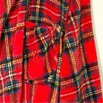 Ralph Lauren Lauren  Red Green Plaid Christmas Belted Fleece Robe Size Medium Photo 1