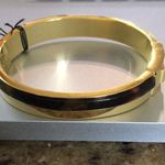 Vince Camuto New  Tortoise & Gold Bangle w Lock Photo 0