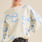Arula bow sweater Blue Size 2X Photo 0