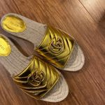Gucci GG Marmont Espadrille Slippers 38 gold Photo 3