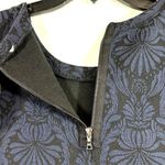 Loft  Medium Dress Jacquard Long Sleeve Balloon Medallion‎ Blue Knee-Length Party Photo 8