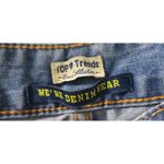 Top Trends Denim Flare Jeans Distressed Frayed Hem Button Fly Light Wash 32 Blue Size 42 Photo 3