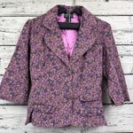 Angie  Floral Print Cotton 3/4‎ Sleeve Button Front Blazer Jacket - [Size Medium] Photo 0