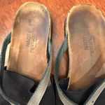 Naot Orion Black Silver‎ Stretch Thong Sandals Israel Size 7/38 Photo 2