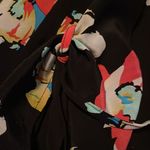 Yumi Kim Women’s Black Floral 3/4 Button Blouse Photo 6