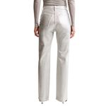 Abercrombie & Fitch 90s High Rise Relaxed Jean Straight Leg Silver Size 33 / 16 Photo 2