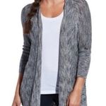 Calia by Carrie Underwood Heather Marled Dolman 3/4 Sleeve Open Cardigan Grey Gray Photo 0