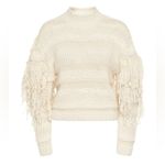 Ulla Johnson Delma Fringe Pullover Sweater Cream Ivory Tassel Knit Size P / XS Photo 12