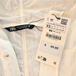 ZARA NWT!  White Nylon Balloon Hooded Dress Photo 7