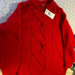 ZARA NEW NWT Red Cable Knit Sweater XS Photo 0