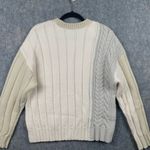 Derek Lam ‎ 10 Crosby Womens Size Large Rory Mixed Cable-Knit Sweater 100% Wool Photo 5