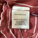 Skies Are Blue ‎ Women’s Striped Sleeveless Jumpsuit Romper Brown Wide Leg Medium Photo 5