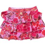 Farm Rio  Sweet Floral Lilac XS miniskirt purple pink red new with tags Photo 4