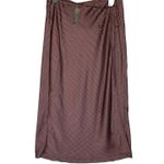 NWT J.CREW Women’s Maxi Wrap Slip Skirt Brown and White Polka Dot Med Photo 1