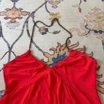 Banana Republic Y2K Red V-Neck Chain Halter Tank Blouse Small Sexy Photo 1