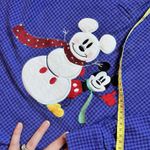 Disney Vintage  Store Nightgown Women’s  L/XL Mickey Mouse Blue Plaid Flannel 90s Photo 4