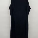 Vintage 90s Mini Dress Positive Attitude Linen Blend Bow Detail Womens 8 Black Photo 0