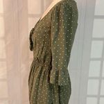 Abercrombie & Fitch sage green polka dot 3/4 sleeve romper size XS Photo 8