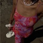 RUMORED Vintage Slip Maxi Dress In Watercolor Pansy Pink Size L Photo 5