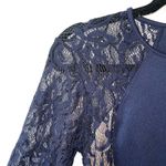 Enfocus Studio Navy & Tan Inset Lace Bodycon Mini Dress Photo 3