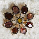 Monet Vtge  Large Rhinestone GoldTone Brooch Photo 5