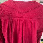 Lucky Brand  Red embroidery Accent Blouse Photo 5