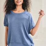 Betabrand  AirFlex Cocoon Indigo Blue Sweatshirt Small Photo 0