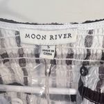 Moon River FINAL PRICE NWT  Brown Grid Print Puff Sleeve Woven Photo 2